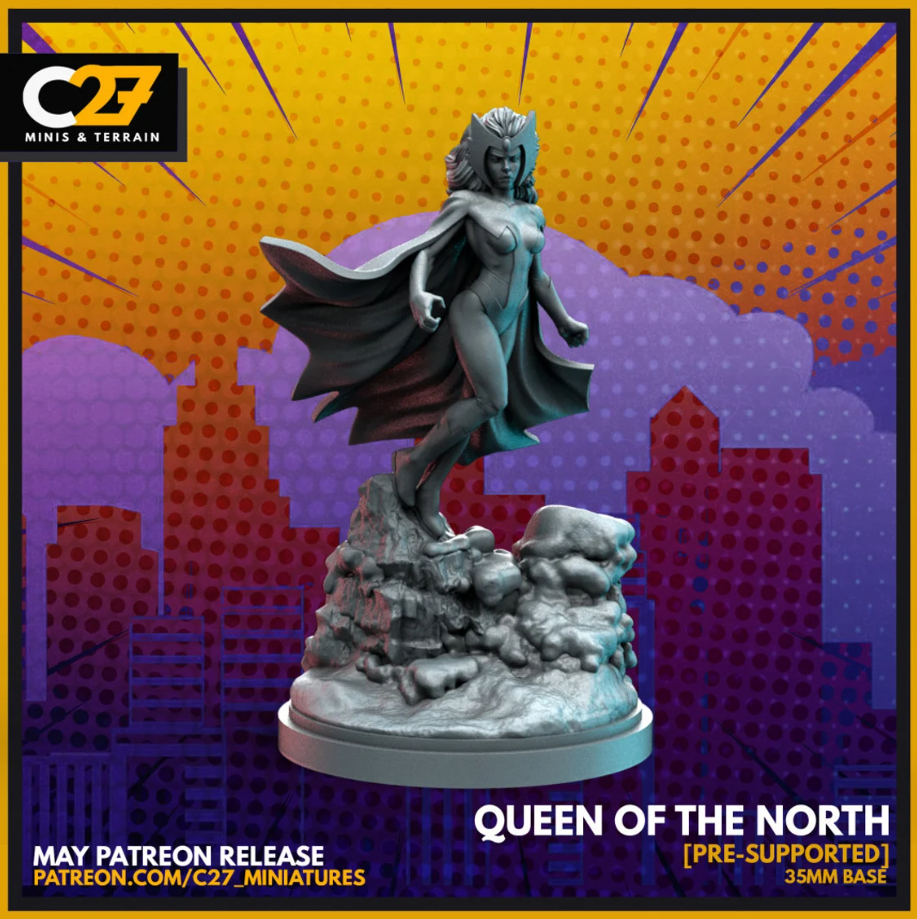 C27 Minis & Terrain May 2022 Release: Black Bolt, Blink, Boom-Boom, Cosmo, Domino (Deadpool 2), Jessica Jones, Mister Fantastic, Namor, Sauron, Snowbird, Star Lord, Taskmaster, Thor - Jane Foster, Venom