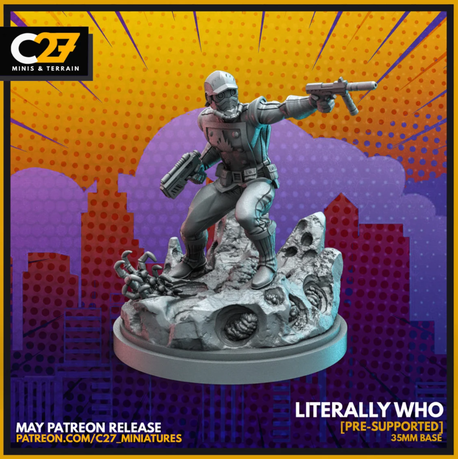 C27 Minis & Terrain May 2022 Release: Black Bolt, Blink, Boom-Boom, Cosmo, Domino (Deadpool 2), Jessica Jones, Mister Fantastic, Namor, Sauron, Snowbird, Star Lord, Taskmaster, Thor - Jane Foster, Venom