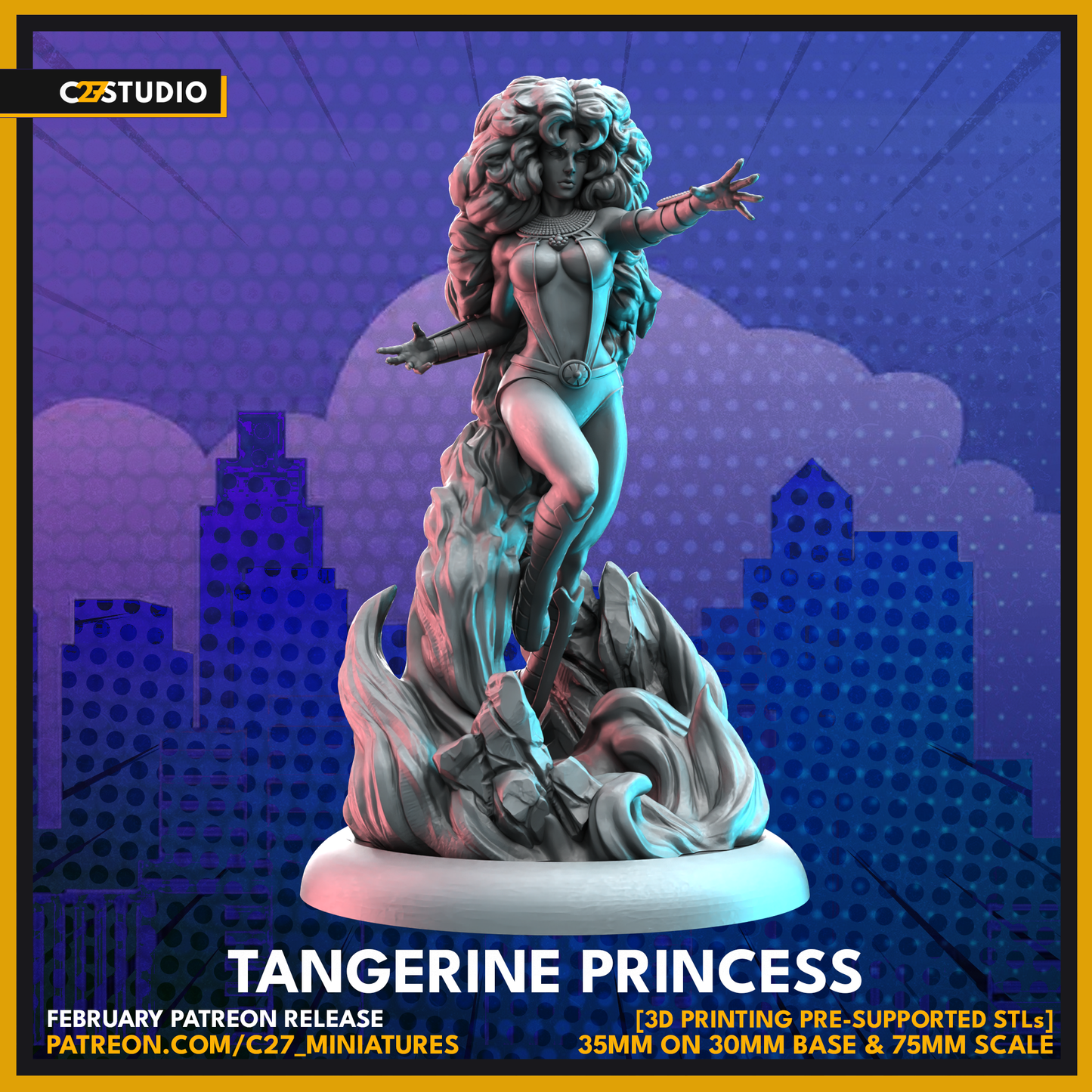 C27 Minis & Terrain February 2023 Release: Batman, Black Queen, Bleez, Captain America, Colleen Wing, Fandral, Hercules, Karma, Mephisto, Namor, Savage Land Rogue, Starfire, Stepford Cuckoos, Viper