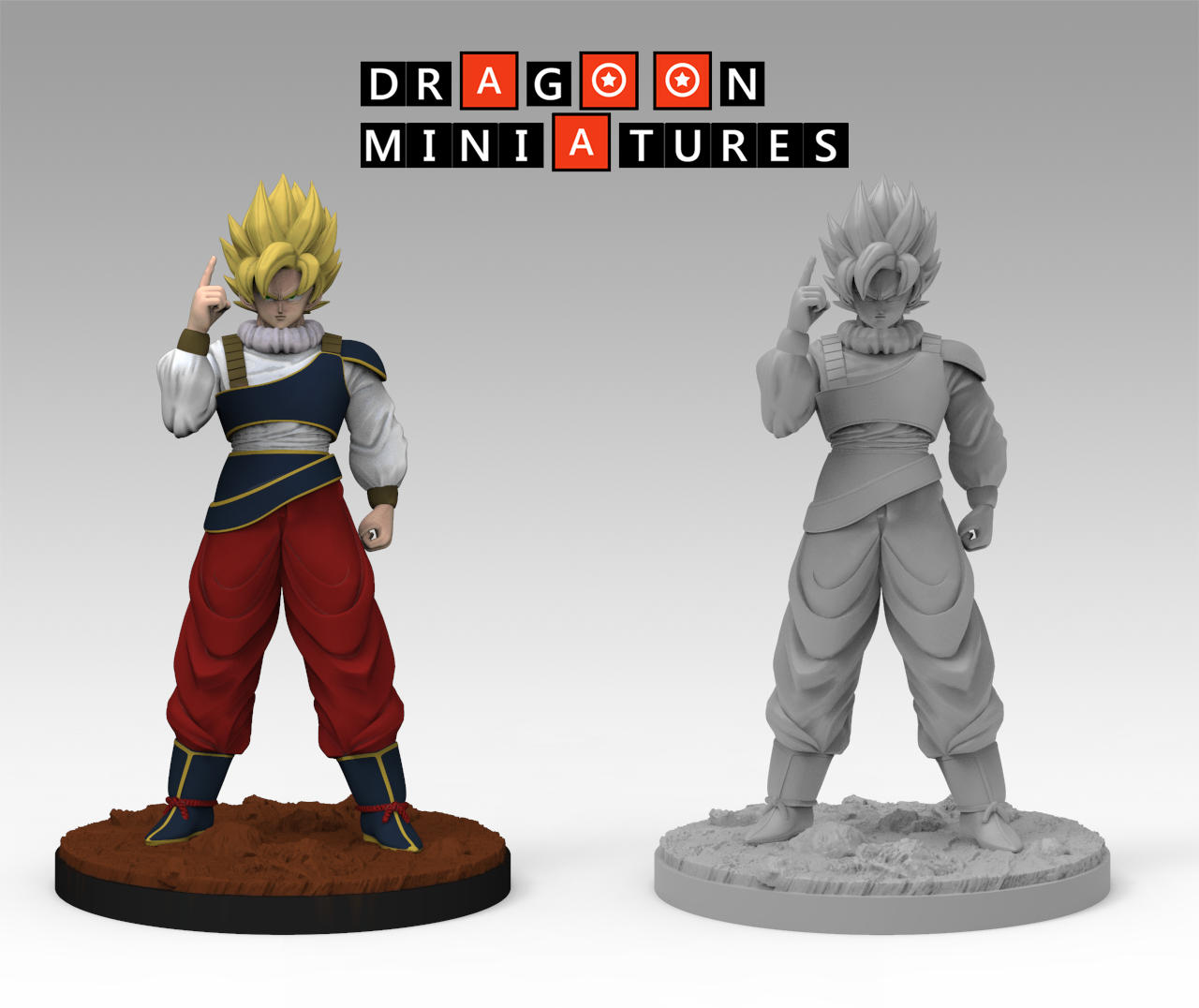 2023.05 Android Saga Part 1: Resin 3D Printed Miniatures Set - Badman, King Cold, King Throne, Mecha Frieza, Super Yardrat, Trunks, Trunks Super, Yardrat - Dragoon Miniatures