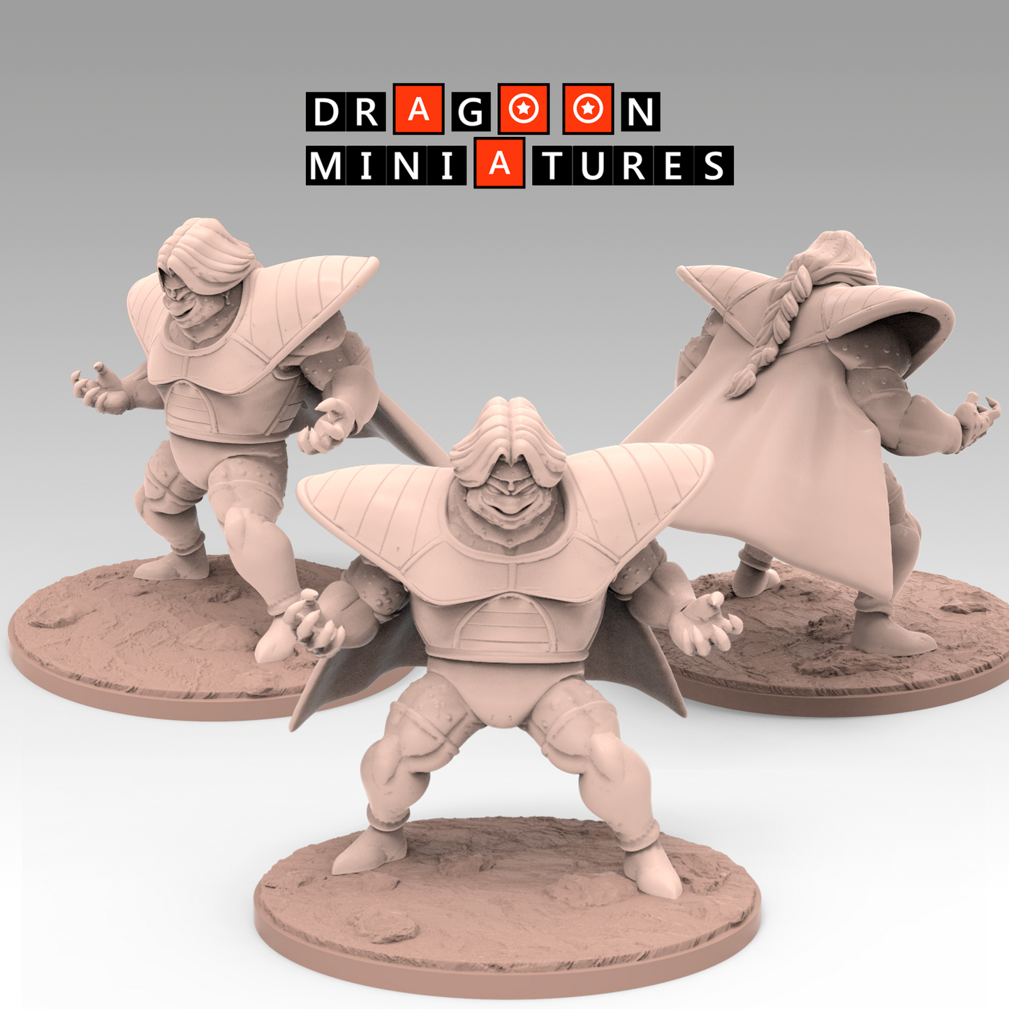 2022.10 Namek Saga Begins! Resin 3D Printed Miniatures Set - Appule, Bases, Bulma, Cui, Dodoria, Frieza, Gohan, Krillin, Super Zarbon, Vegeta, Zarbon - Dragoon Miniatures