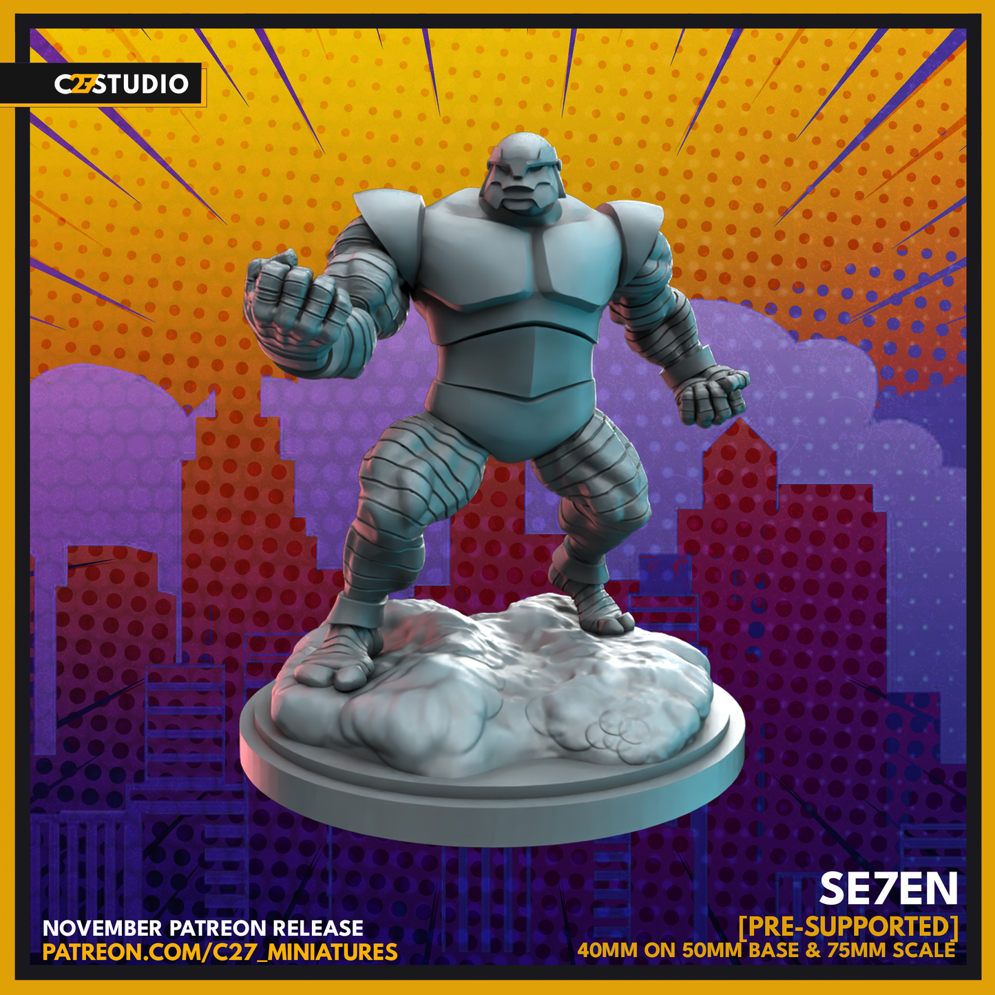 C27 Minis & Terrain November 2022 Release: Abomination, Beta Ray Bill, Elsa Bloodstone, Kang, Madelyn Pryor, Moonstar, Piledriver, Shang Chi, The Box, The Deep