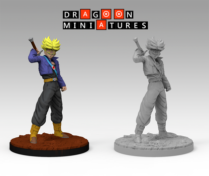 2023.05 Android Saga Part 1: Resin 3D Printed Miniatures Set - Badman, King Cold, King Throne, Mecha Frieza, Super Yardrat, Trunks, Trunks Super, Yardrat - Dragoon Miniatures