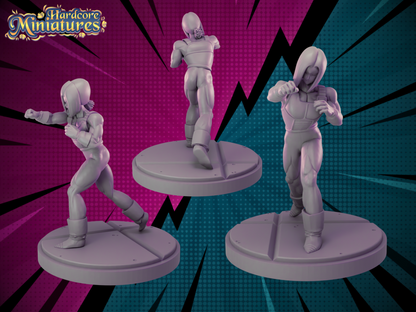 Hardcore Miniatures September 2023 Release: Android 15, Announcer, Baron Tamago, Blue Gorilla, Cooler, Gohan, Gohan Armor, Goku SS3, Hody, Jesus Burgess, Monkey, Muesli, Roshi, Trunks, Yadoya