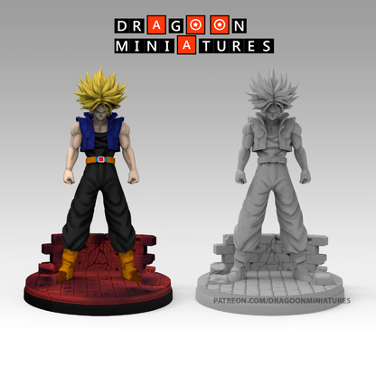 2023.11 Bojack's Movie: Resin 3D Printed Miniatures Set - Bases, Bidou, Bojack, Bujin, Gohan SSJ 1, Gohan SSJ 2, Gokua, Super Bojack, Super Gokua, Trunks, Zangya - Dragoon Miniatures