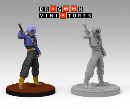 2023.05 Android Saga Part 1: Resin 3D Printed Miniatures Set - Badman, King Cold, King Throne, Mecha Frieza, Super Yardrat, Trunks, Trunks Super, Yardrat - Dragoon Miniatures