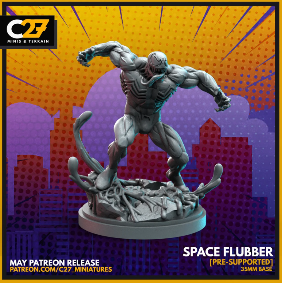 C27 Minis & Terrain May 2022 Release: Black Bolt, Blink, Boom-Boom, Cosmo, Domino (Deadpool 2), Jessica Jones, Mister Fantastic, Namor, Sauron, Snowbird, Star Lord, Taskmaster, Thor - Jane Foster, Venom