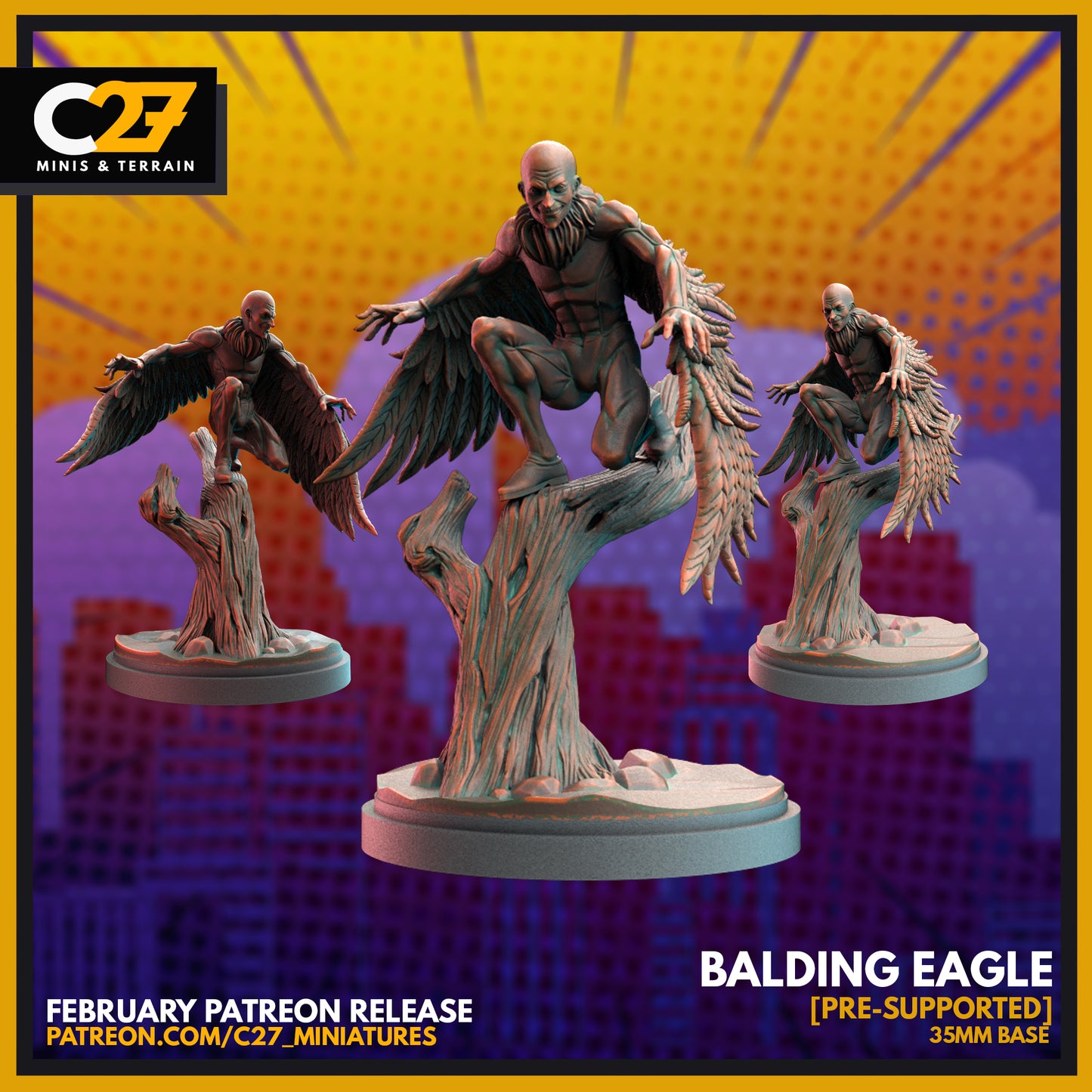 C27 Minis & Terrain February 2022 Release: AIM Goons, Blade, Cable, Penny Parker and SPIIder, Puck, Sandman, Scarlet Spider, Scarlet Witch (Crimson Sorceress), Scarlet Witch (Scarlet Sitcom), Spiral, Strong Guy, Vulture