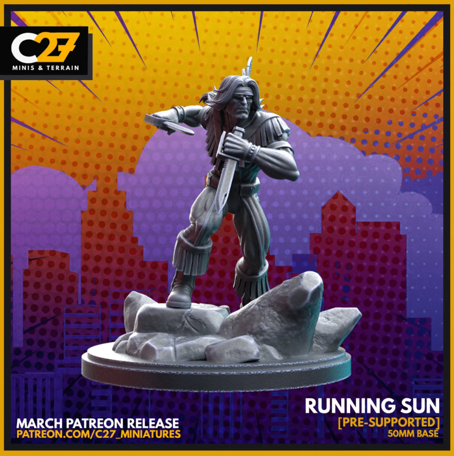 C27 Minis & Terrain March 2022 Release: Doctor Doom, Hobgoblin, Mister Knight, Moon Knight, Nova, Shaman, She Hulk, Skrull Goons, Spider-Man - Miles Morales, Super Skrull, Warpath, Wolfsbane, X-23