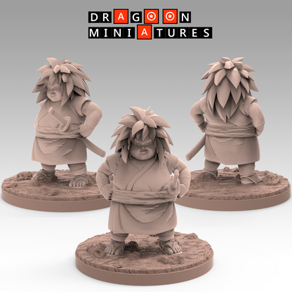 2022.09 - Saiyan Saga Part 2: Resin 3D Printed Miniatures Set - Chaoz, Gohan, Goku, Krillin, Nappa, Piccolo, Saibaiman, Tien, Vegeta, Yajirobe, Yamcha - Dragoon Miniatures