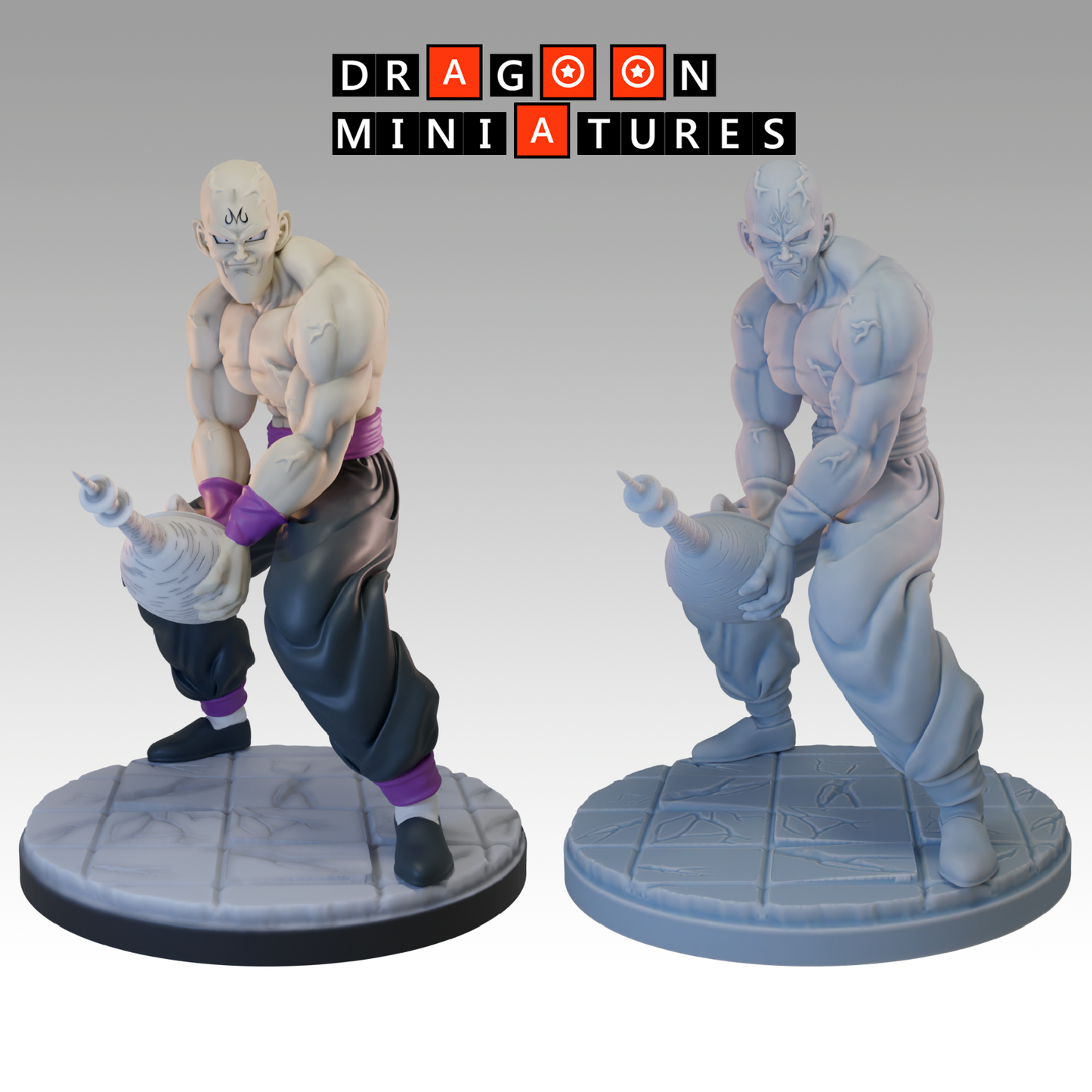 2023.12 Buu Saga 1: Resin 3D Printed Miniatures Set - Babidi, Dabura, Golden Warrior, Pui Pui, Spopovich, Videl, Yakon, Yamu - Dragoon Miniatures