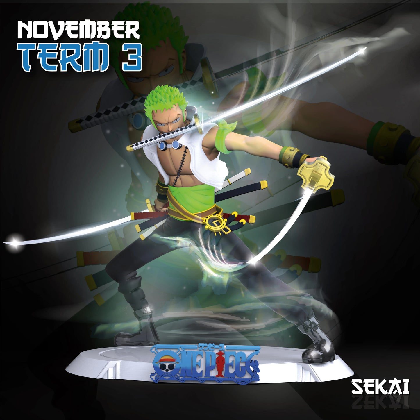 Sekai 3D November 2021 Release: Awamo | Goku On Dino | Hyoga | Majin Vegeta | Marshall D. Teach | Naruto Barion Mode | Zoro