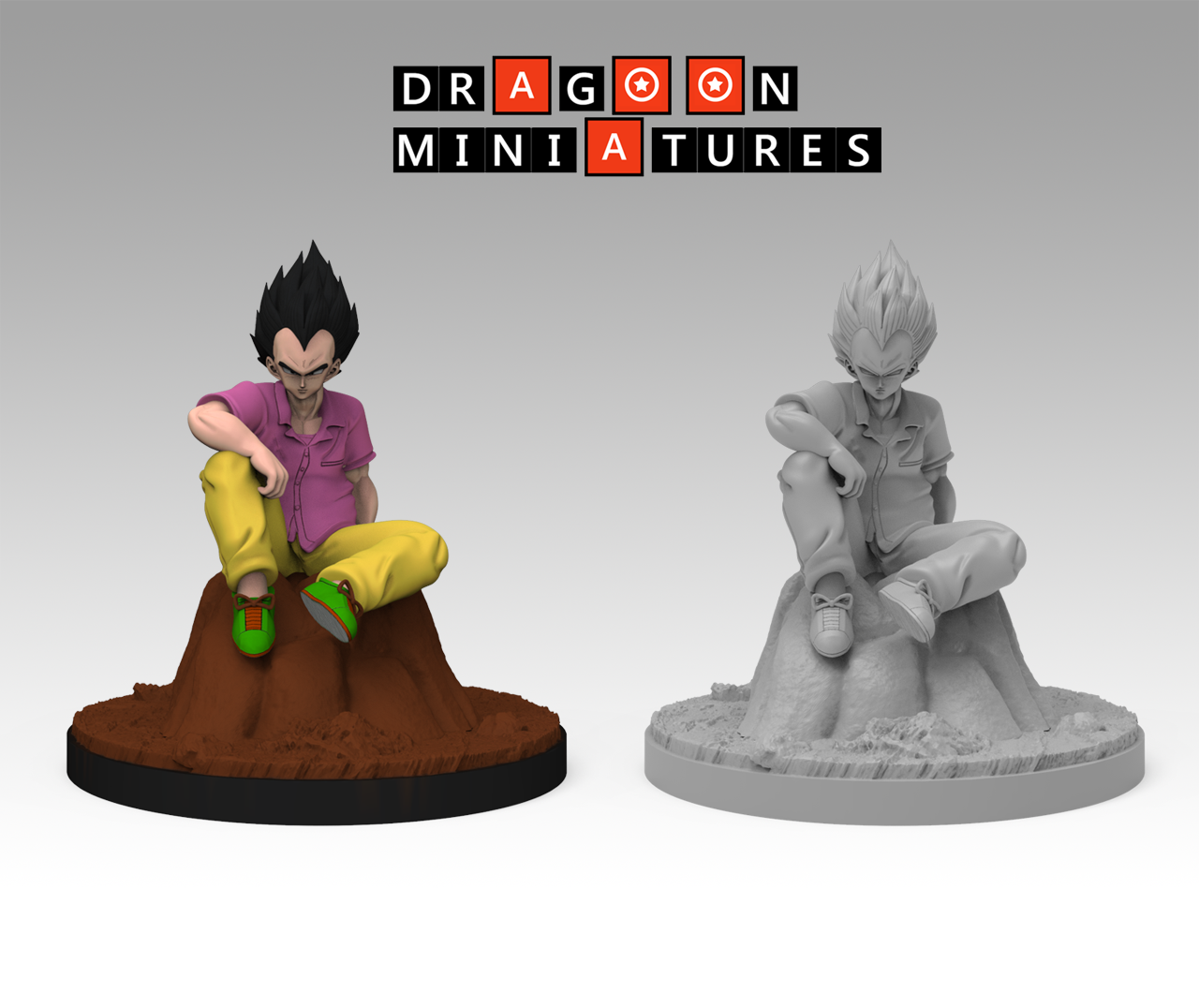 2023.05 Android Saga Part 1: Resin 3D Printed Miniatures Set - Badman, King Cold, King Throne, Mecha Frieza, Super Yardrat, Trunks, Trunks Super, Yardrat - Dragoon Miniatures