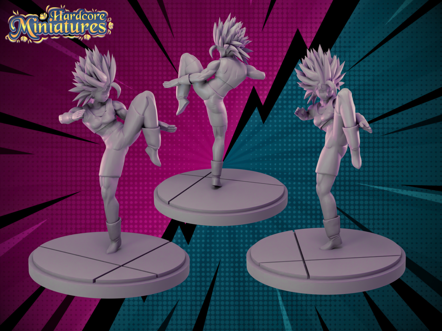 Hardcore Miniatures July 2023 Release: Absalom, Android 17, Appule, Big Mom, Boa Hancock, Bra, Caser, Goku Kamehameha, Gotenks, Pan, Pica, Senior Pink, Turles, Videl, Whis