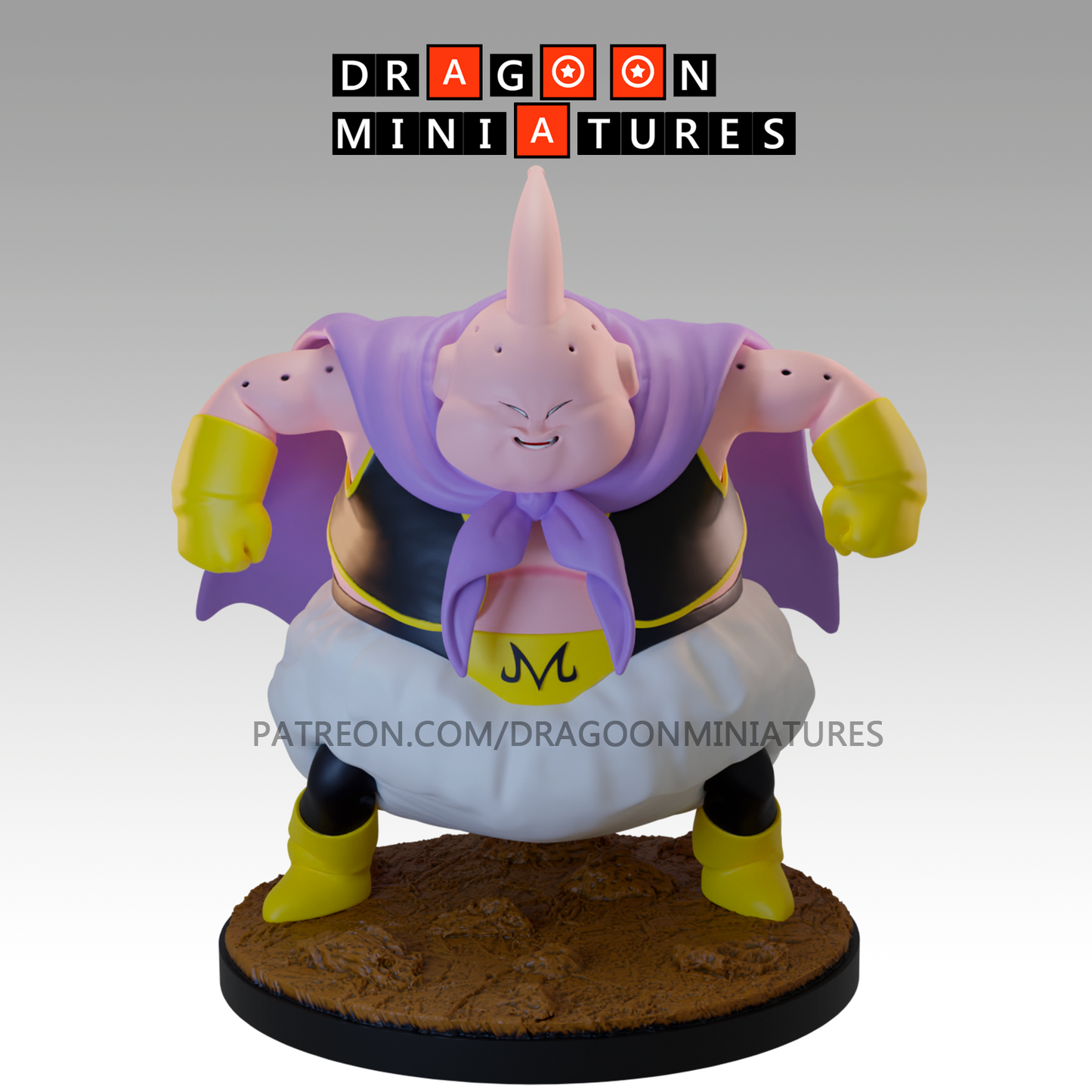 2024.01 Buu Saga 2: Resin 3D Printed Miniatures Set - Buu, Gohan Training, Goten, Goten SS, Kibito, Saiyaman, Saiyaman SS, Satan, Shin, Trunks, Trunks SS, Videl - Dragoon Miniatures