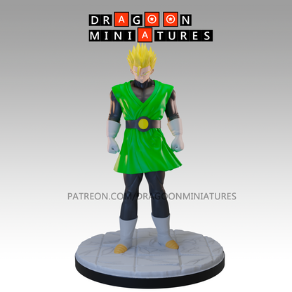 2024.01 Buu Saga 2: Resin 3D Printed Miniatures Set - Buu, Gohan Training, Goten, Goten SS, Kibito, Saiyaman, Saiyaman SS, Satan, Shin, Trunks, Trunks SS, Videl - Dragoon Miniatures