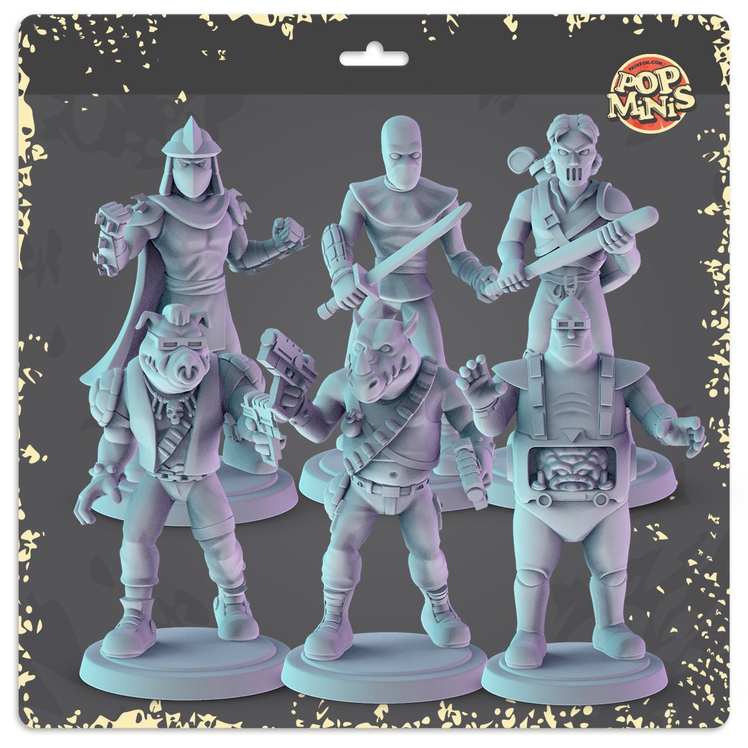 Teenage Mutant Ninja Turtles | 32MM | Villains | Pop Minis Miniatures