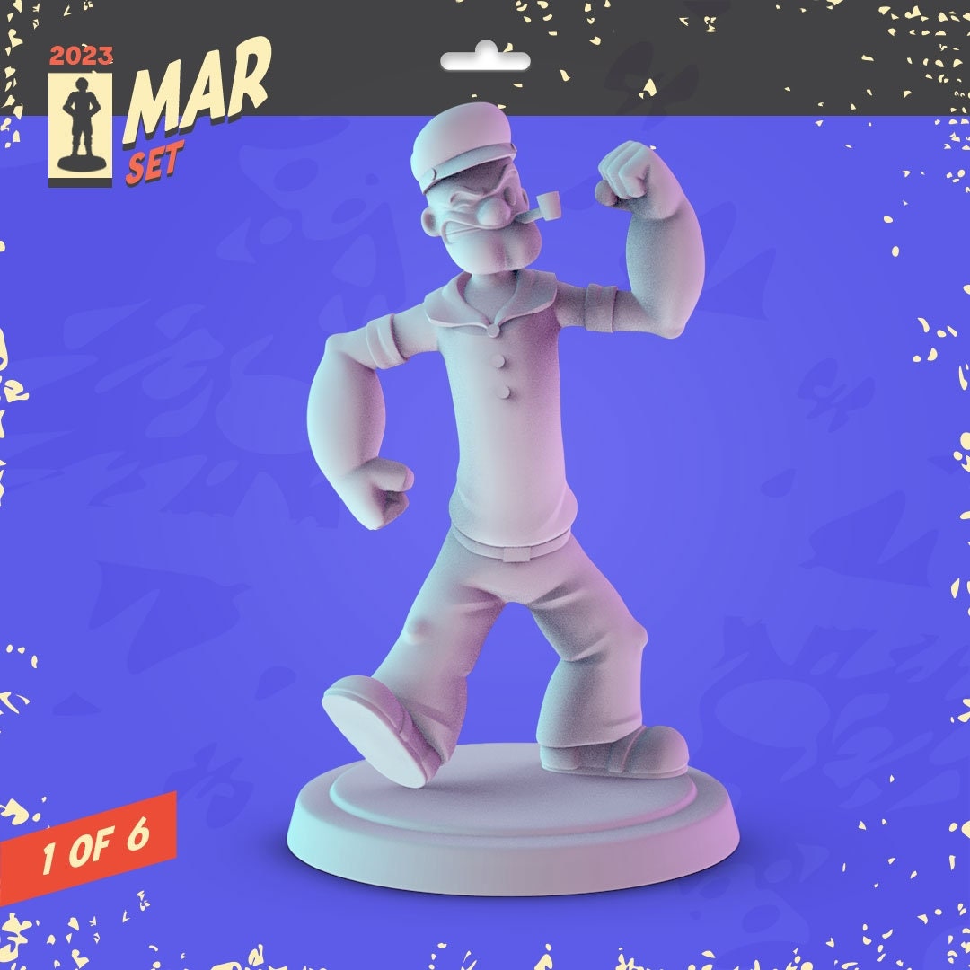 Popeye the Sailor man and friends | 32MM | Pop Minis Miniatures  2023.03