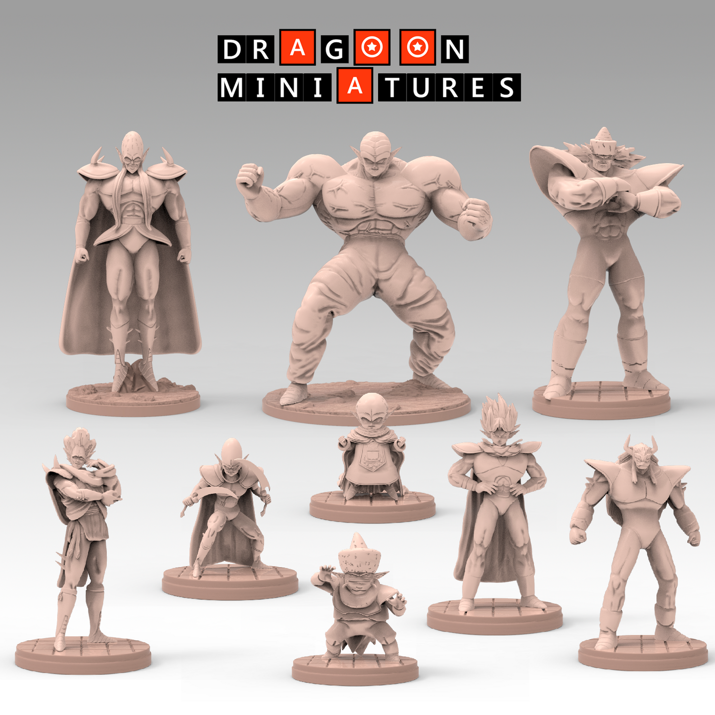 2023.03 Garlick's Sagas: Resin 3D Printed Miniatures Set - Garlick, Ginger, Mustard, Nikki, Salt, Samsho, Spice, Super Garlick, Vinegar - Dragoon Miniatures