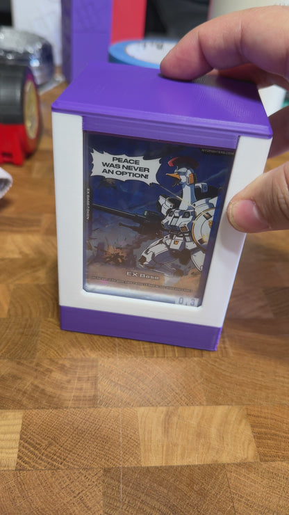 60+ Cards Magnetic Deck Box with Dice Tray and Snapcase Window