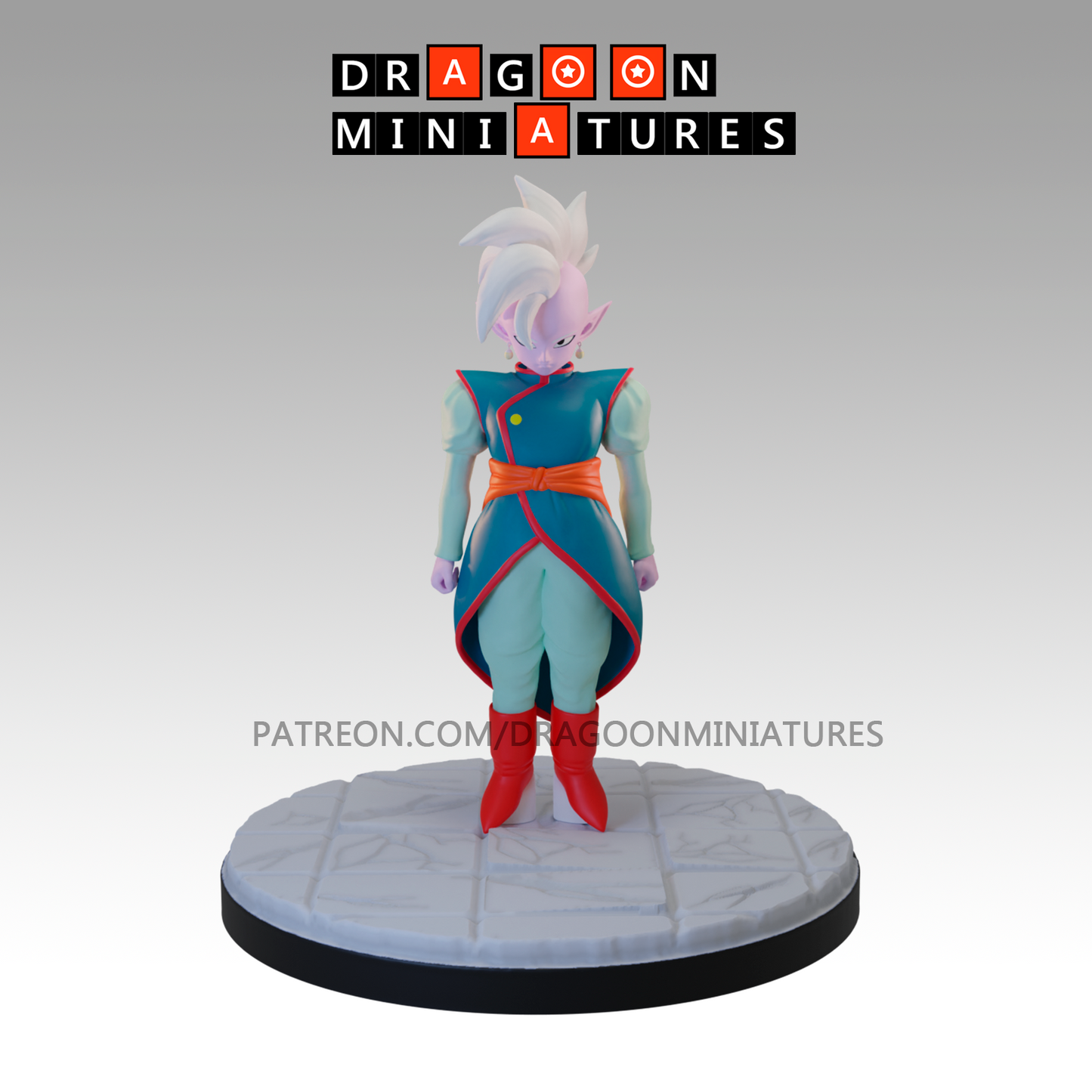 2024.01 Buu Saga 2: Resin 3D Printed Miniatures Set - Buu, Gohan Training, Goten, Goten SS, Kibito, Saiyaman, Saiyaman SS, Satan, Shin, Trunks, Trunks SS, Videl - Dragoon Miniatures