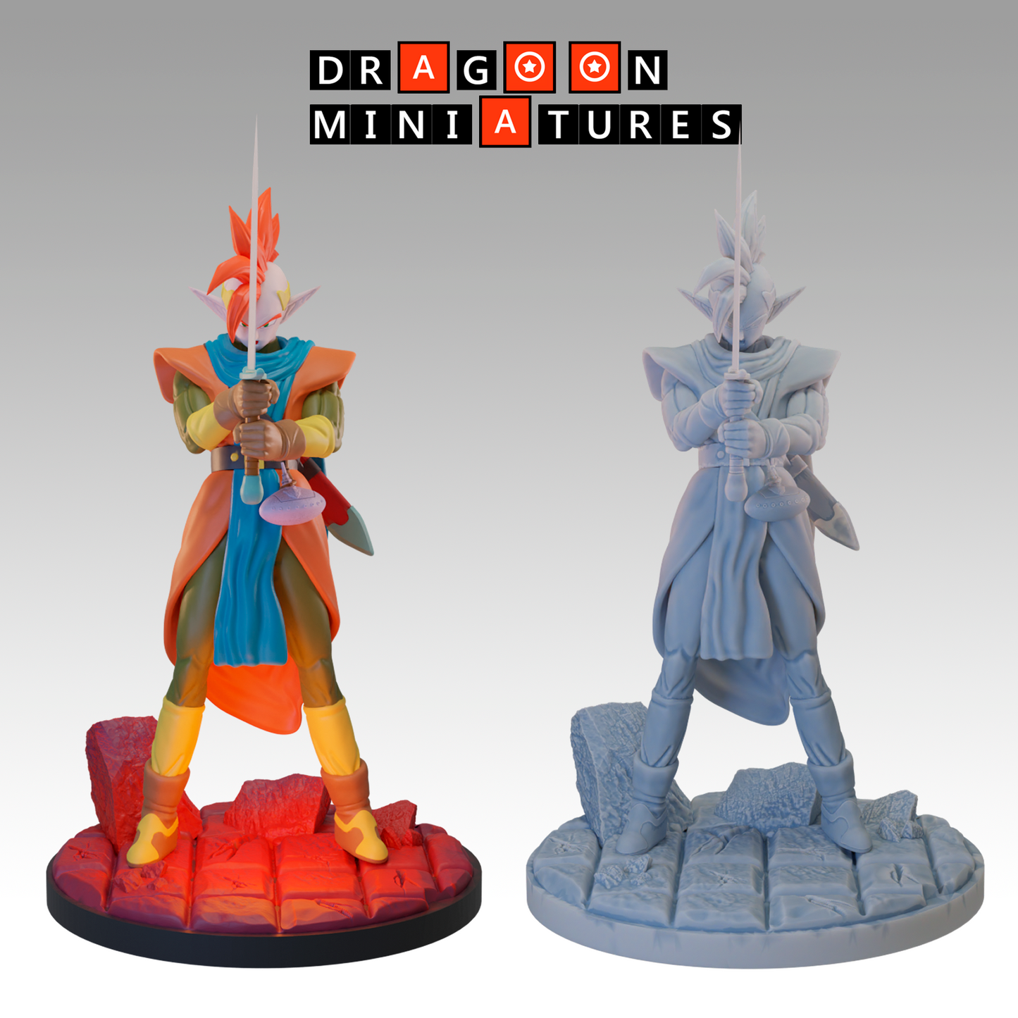 2024.04 Janemba X Tapion Movies: Resin 3D Printed Miniatures Set - Gogeta, Janemba, North Kai, Pikkon, Saiyaman 2, South Kai, Supreme Kai, Tapion, West Kai - Dragoon Miniatures