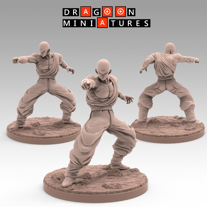 2022.09 - Saiyan Saga Part 2: Resin 3D Printed Miniatures Set - Chaoz, Gohan, Goku, Krillin, Nappa, Piccolo, Saibaiman, Tien, Vegeta, Yajirobe, Yamcha - Dragoon Miniatures