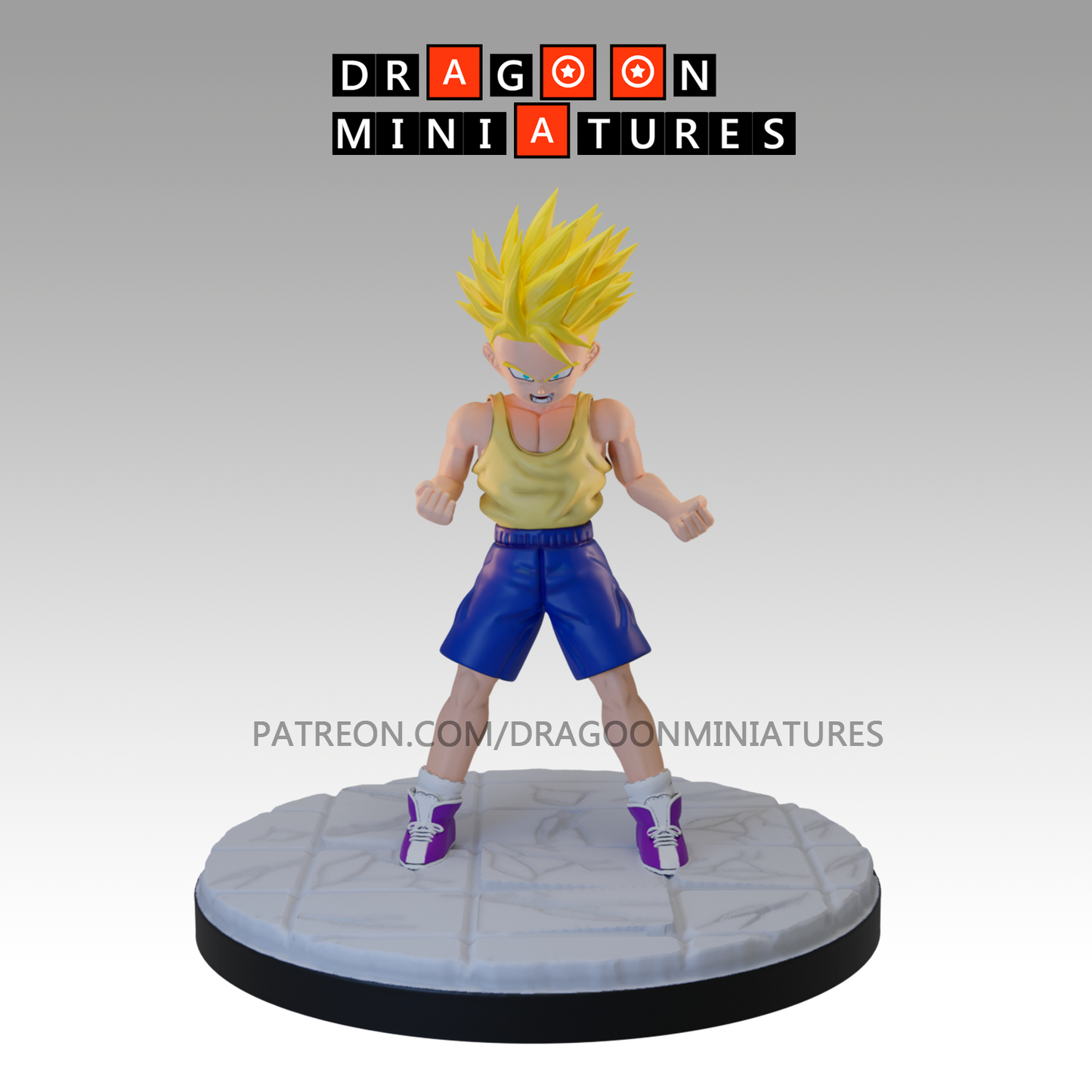 2024.01 Buu Saga 2: Resin 3D Printed Miniatures Set - Buu, Gohan Training, Goten, Goten SS, Kibito, Saiyaman, Saiyaman SS, Satan, Shin, Trunks, Trunks SS, Videl - Dragoon Miniatures