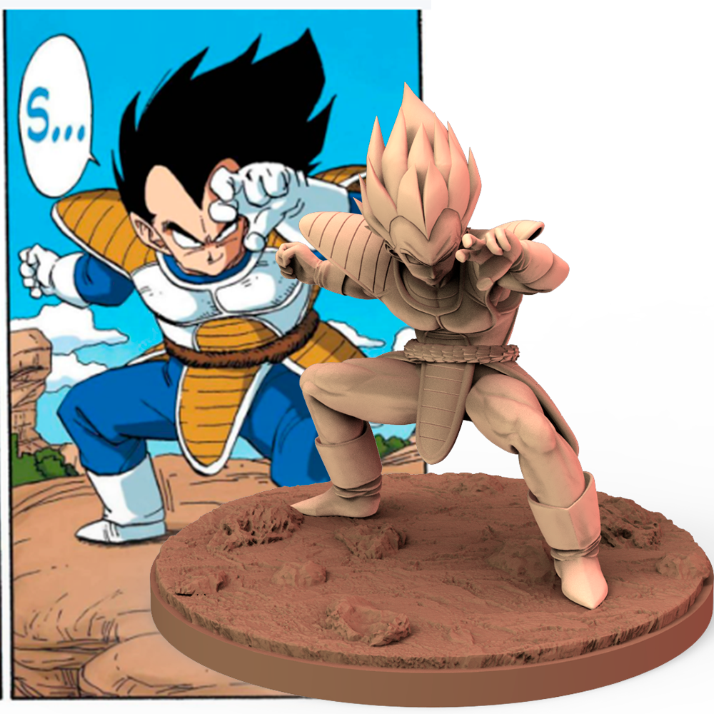 2022.08 Saiyan Saga Begins! Resin 3D Printed Miniatures Set - Farmer, Gohan, Goku, Nappa, Piccolo, Raditz, Vegeta - Dragoon Miniatures