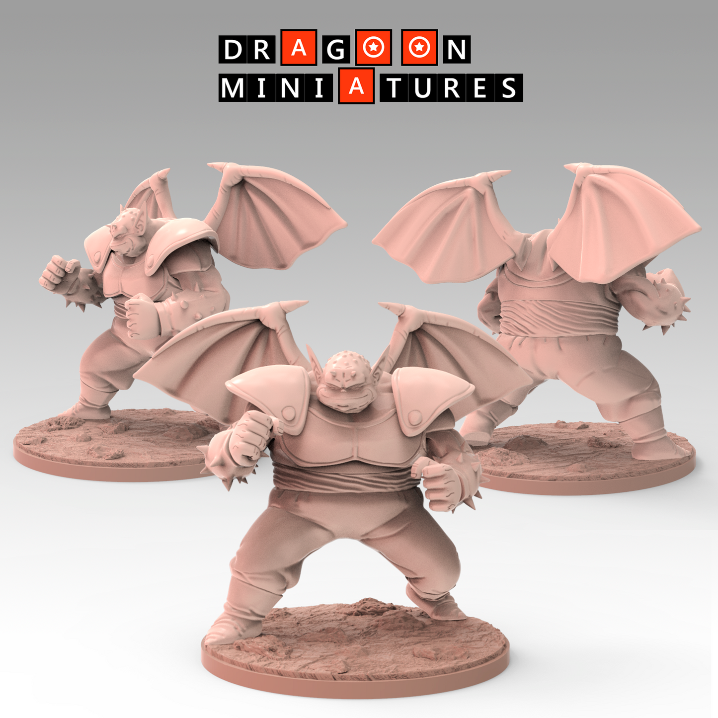 2023.01 Slug's Demon Clan: Resin 3D Printed Miniatures Set - Angila, Commander Zeeun, Giant Slug, Medamatcha, Pseudo Super Saiyan, Slug, Wings - Dragoon Miniatures