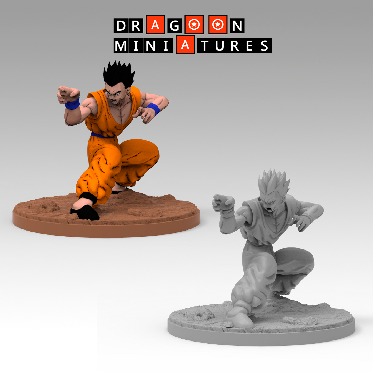 2023.06 Android Saga Begins: Resin 3D Printed Miniatures Set - Android 16, Android 16 B, Android 17, Android 18, Android 19, Android 19 B, Android 20, Android 20 B, Android 21, Vegeta SS, Yamcha - Dragoon Miniatures